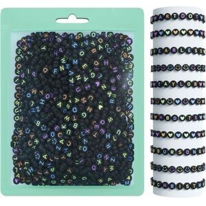 ARTDOT 800 Pieces Letter Beads Kit, 28 Styles Friendship Bracelets Jewelry Makin
